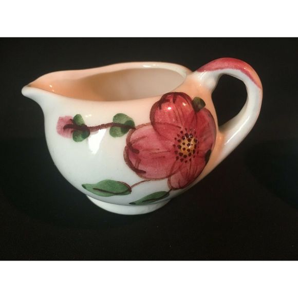 Stetson Style Red Flower Sugar Bowl n Creamer. - Picture 6 of 8